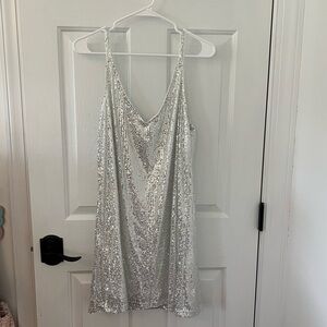 Silver Sequin Dress
